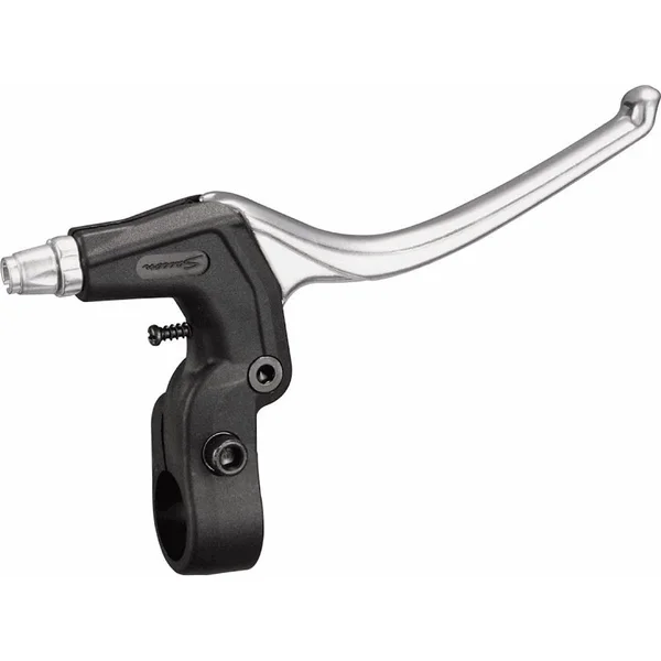 Pair of 4 finger brake levers for citybike aluminum nylon silver black