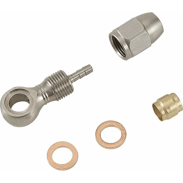 Banjo hydraulic connector kit with pliers and lever