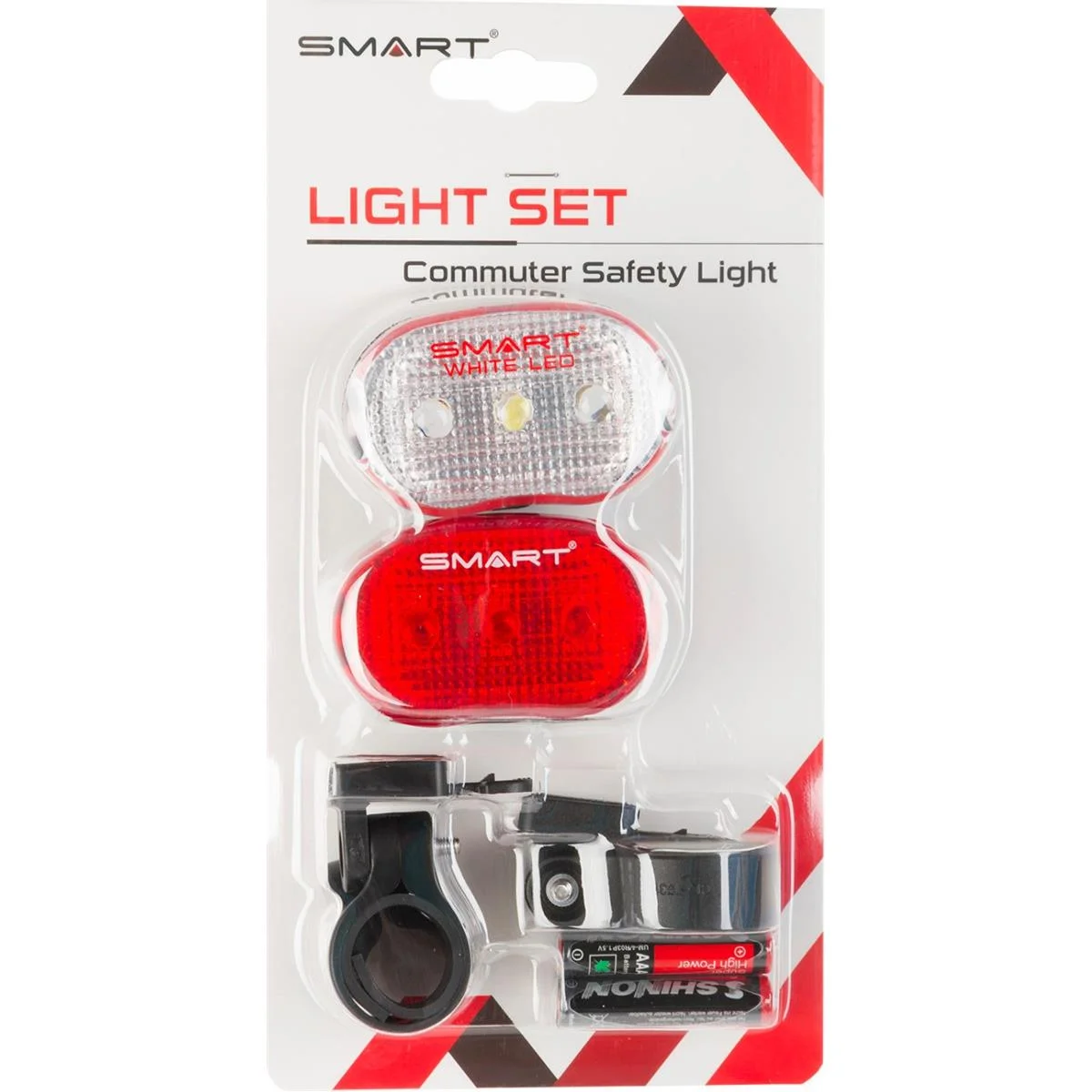 LED flashing front and rear bike light set with AAA batteries 4