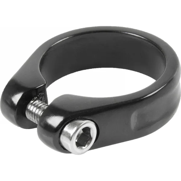 Seatpost clamp 34.9 mm black anodized aluminum with CrMo bolt