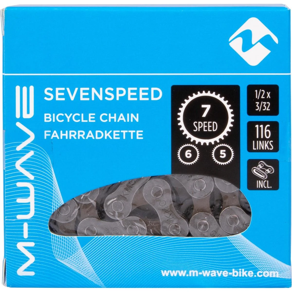 Bicycle chain 116 links brown compatible with 7 6 5 speed with master link 2