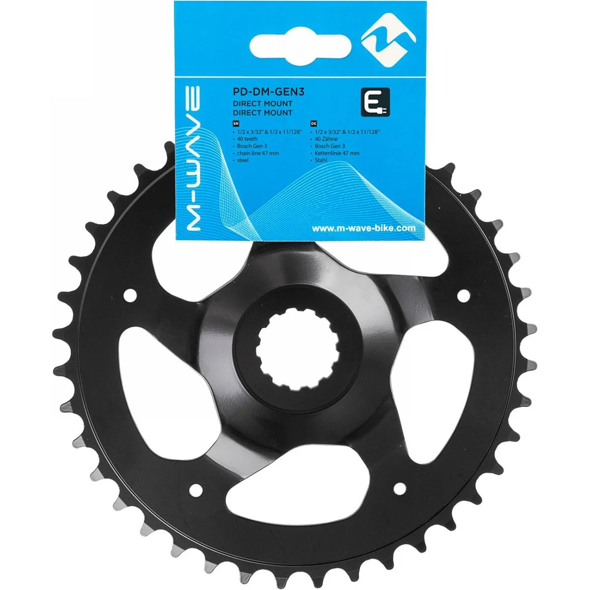 42T Steel Black Sprocket Gen3 Chainline 47 mm 2