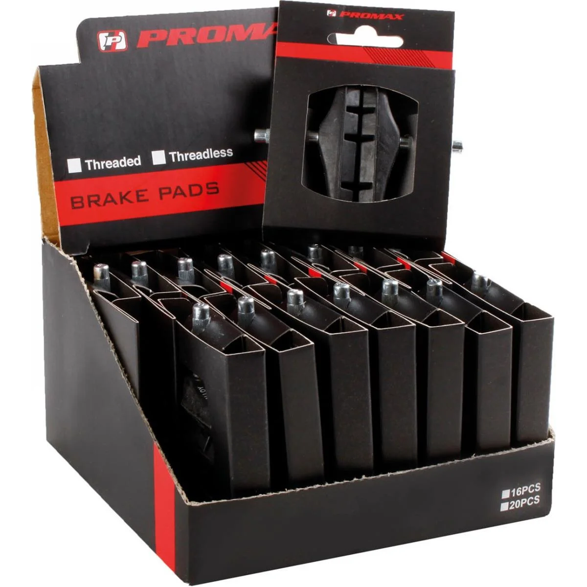 Asymmetric cantilever brake pads 70 mm black for steel and aluminium rims 2