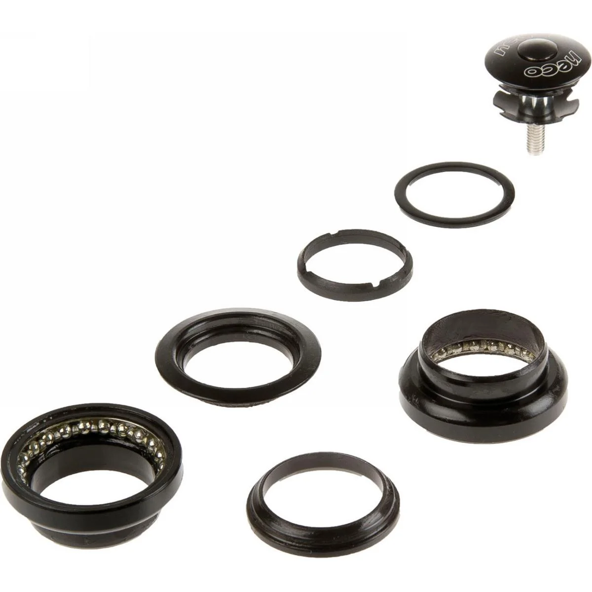 Neco 1" Steel Headset Black Ahead Cups 25.4/30.2/26.4 mm 2