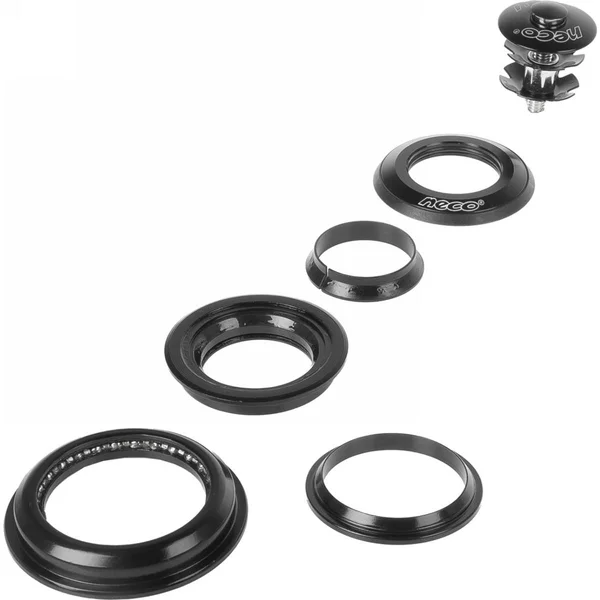 Semi-integrated tapered headset 1 1/8''–1.5'' steel black