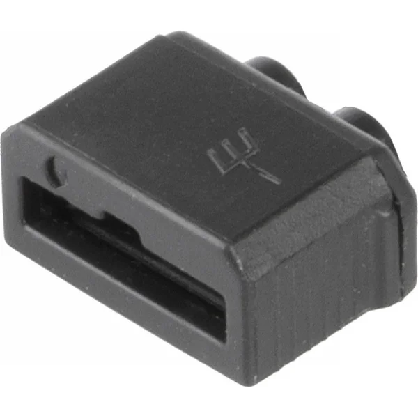 Flat plug black connector for hub dynamo compatible with Shimano