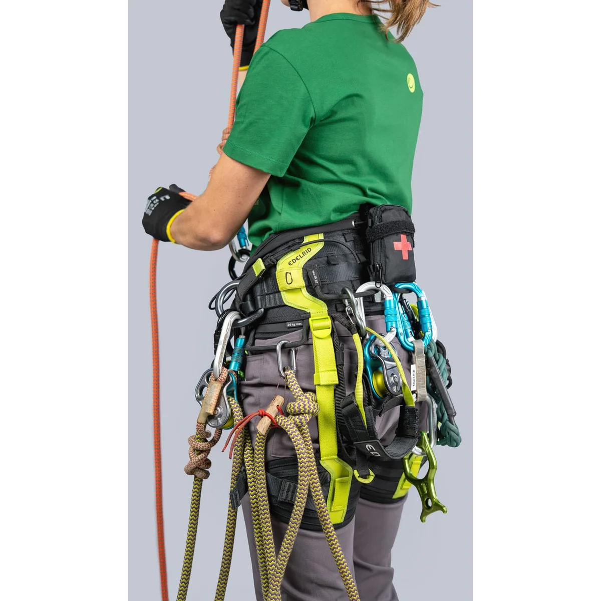 TreeRex II arnês para arboricultura com ponte de corda ajustável e 3D Vent - Taglia 0 5