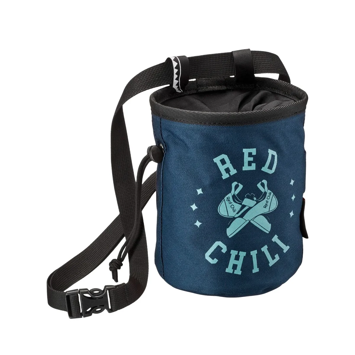 Chalk bag Beta with zip pocket and brush holder - Colore Blu minerale 4