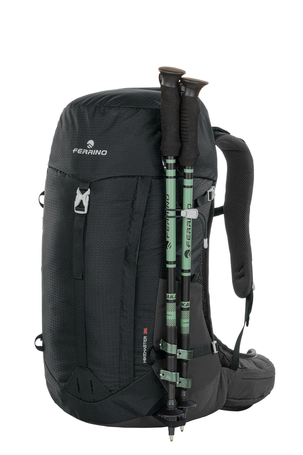 HIKEMASTER 36L Hiking Backpack Nylon Black Dry Net System 3