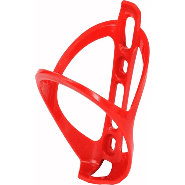 Red bike bottle cage in polycarbonate