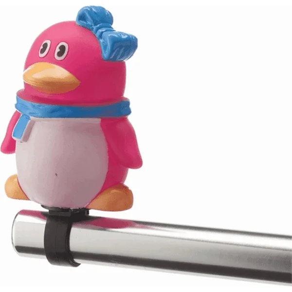 Fuchsia penguin bike bell for kids loud sound