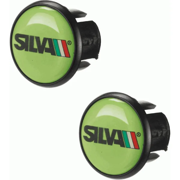 Handlebar plugs road bike green plastic universal set of 2