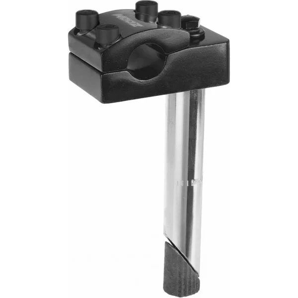 BMX stem 22.2x36 mm aluminium steel bicolour black silver