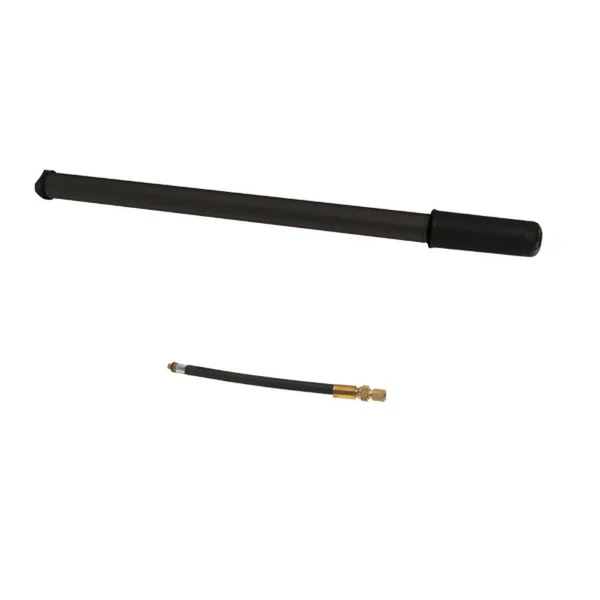 Frame bike pump aluminum black with integrated flexible hose