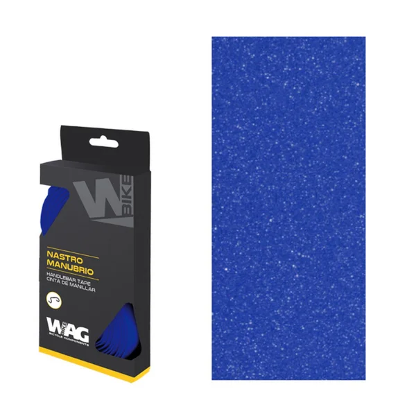 Blue handlebar tape 30 mm x 1600 mm with plugs and adhesive tape