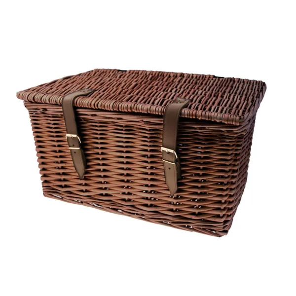 Wicker basket with lid 47x31x25 cm