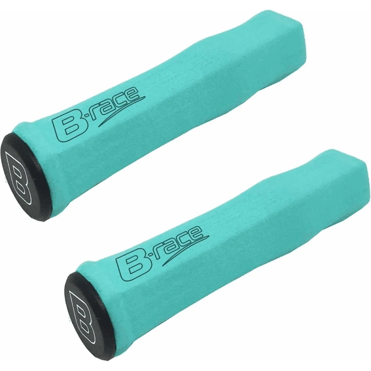 127mm aquamarine sponge grips with end caps 2