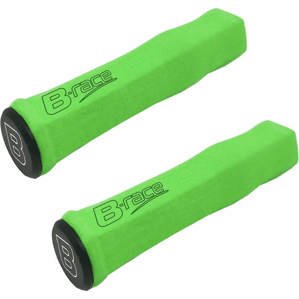 127mm green sponge bike grips with plugs 22mm 2