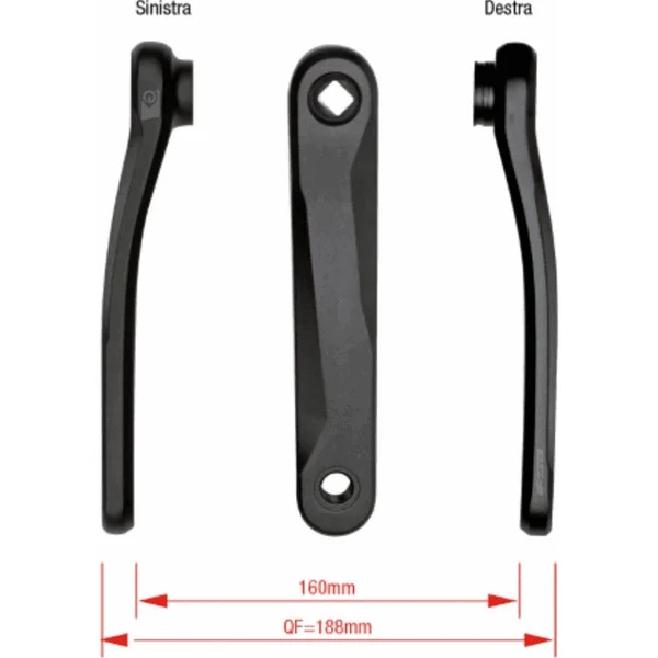 E‑bike cranks 170mm anodized aluminum for Yamaha PW and Shimano