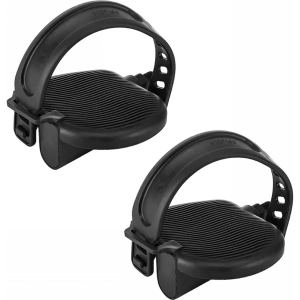 Ergonomic pedals for exercise bike black 1/2'' thread 124x125 mm