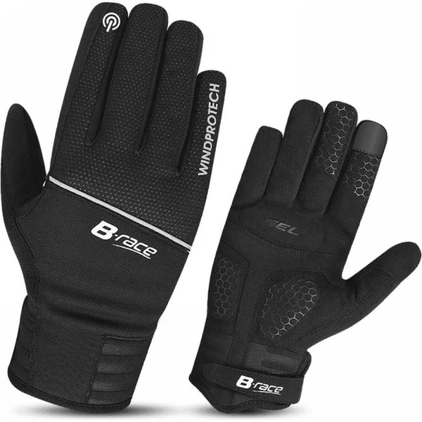 Windprotech winter gloves black size L touchscreen thermal windproof