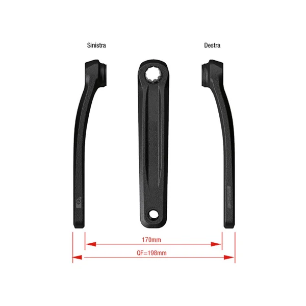 Crankset arms 155 mm Aluminum for Bosch Gen3 black anodized